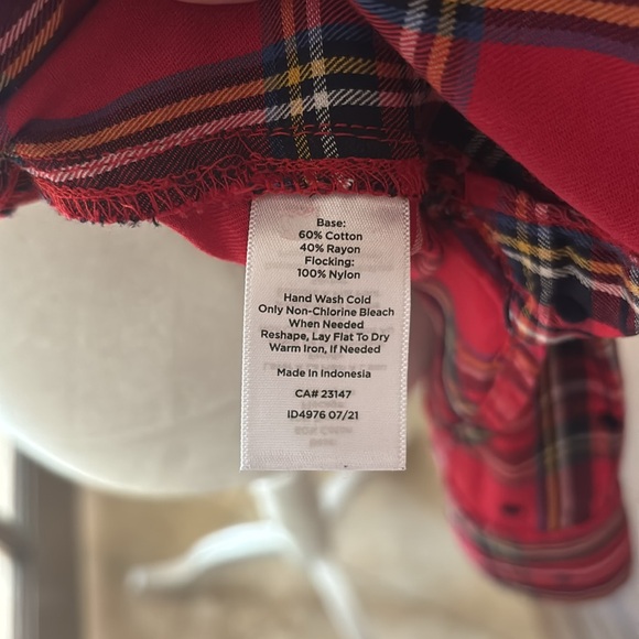 Talbots Classic Button Front Red Plaid Shirt - Sz M - Picture 7 of 8